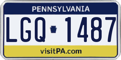PA license plate LGQ1487