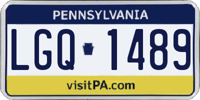 PA license plate LGQ1489