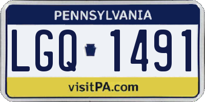 PA license plate LGQ1491