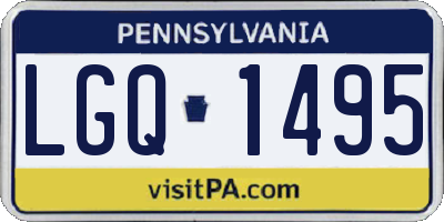 PA license plate LGQ1495