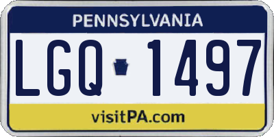 PA license plate LGQ1497