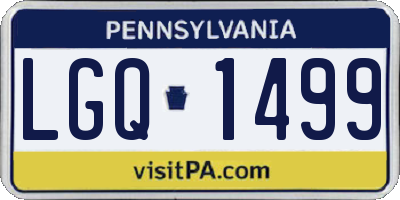 PA license plate LGQ1499