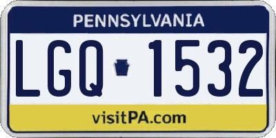 PA license plate LGQ1532