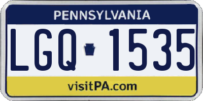 PA license plate LGQ1535