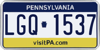 PA license plate LGQ1537