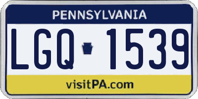 PA license plate LGQ1539