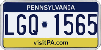 PA license plate LGQ1565