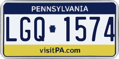 PA license plate LGQ1574