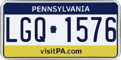 PA license plate LGQ1576