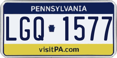 PA license plate LGQ1577