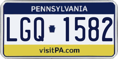 PA license plate LGQ1582