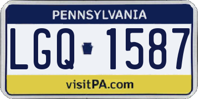 PA license plate LGQ1587