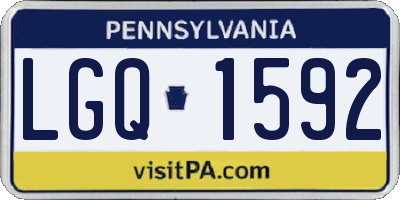 PA license plate LGQ1592