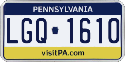 PA license plate LGQ1610