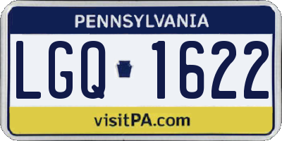 PA license plate LGQ1622