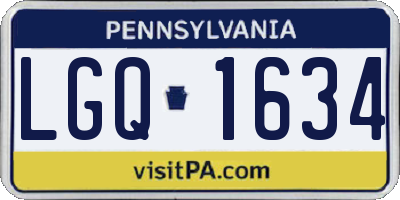 PA license plate LGQ1634