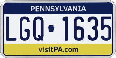 PA license plate LGQ1635