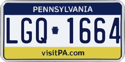 PA license plate LGQ1664