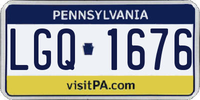 PA license plate LGQ1676