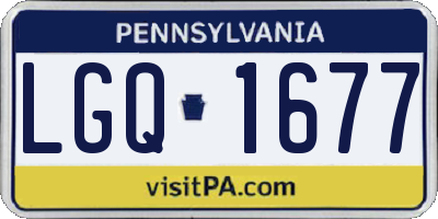 PA license plate LGQ1677