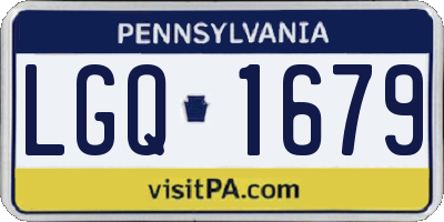 PA license plate LGQ1679