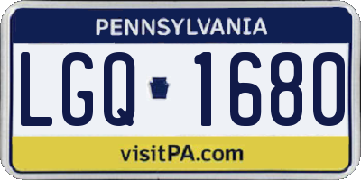 PA license plate LGQ1680
