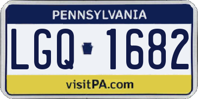 PA license plate LGQ1682