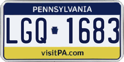 PA license plate LGQ1683