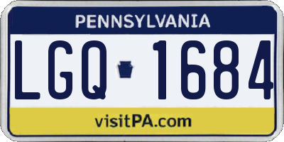 PA license plate LGQ1684