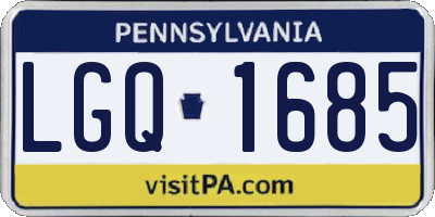 PA license plate LGQ1685