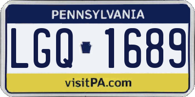 PA license plate LGQ1689