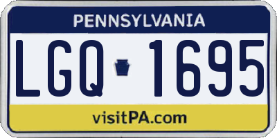 PA license plate LGQ1695