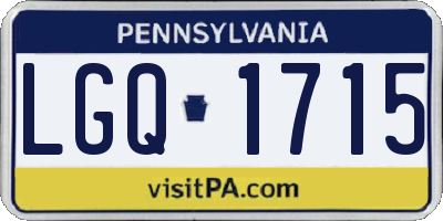 PA license plate LGQ1715