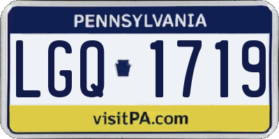 PA license plate LGQ1719