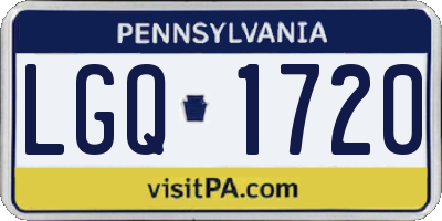 PA license plate LGQ1720