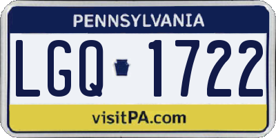 PA license plate LGQ1722