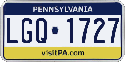 PA license plate LGQ1727