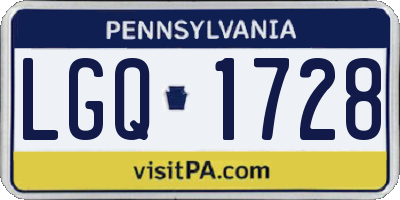 PA license plate LGQ1728