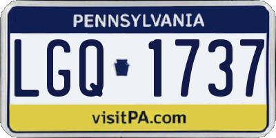 PA license plate LGQ1737