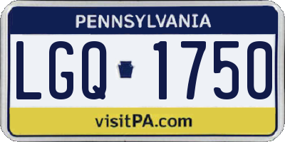 PA license plate LGQ1750