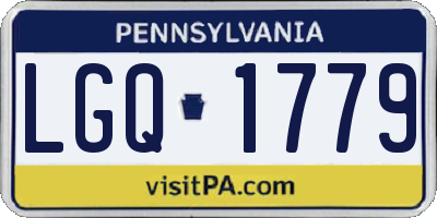 PA license plate LGQ1779