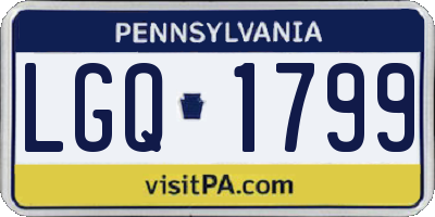 PA license plate LGQ1799