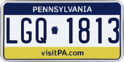 PA license plate LGQ1813