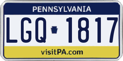 PA license plate LGQ1817