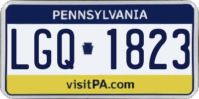 PA license plate LGQ1823