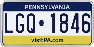 PA license plate LGQ1846