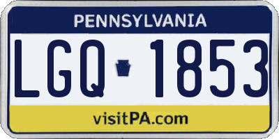 PA license plate LGQ1853