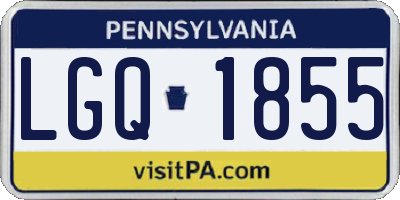 PA license plate LGQ1855