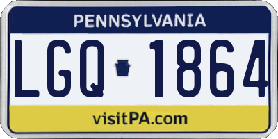 PA license plate LGQ1864