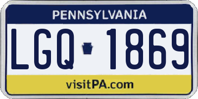 PA license plate LGQ1869